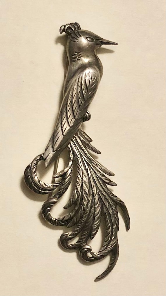 Vintage Large Danecraft Sterling Silver Quetzal Bi