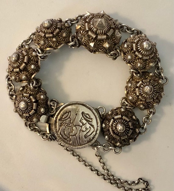 Rare 1800s Antique Dutch Button Bracelet Zeeuwse … - image 4