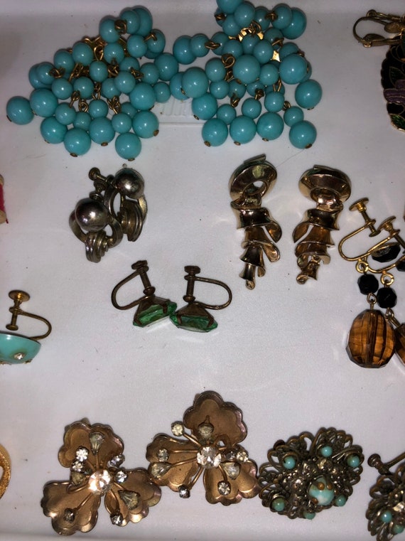 Unsigned Vintage Earring Collection Jewelry Job L… - image 6