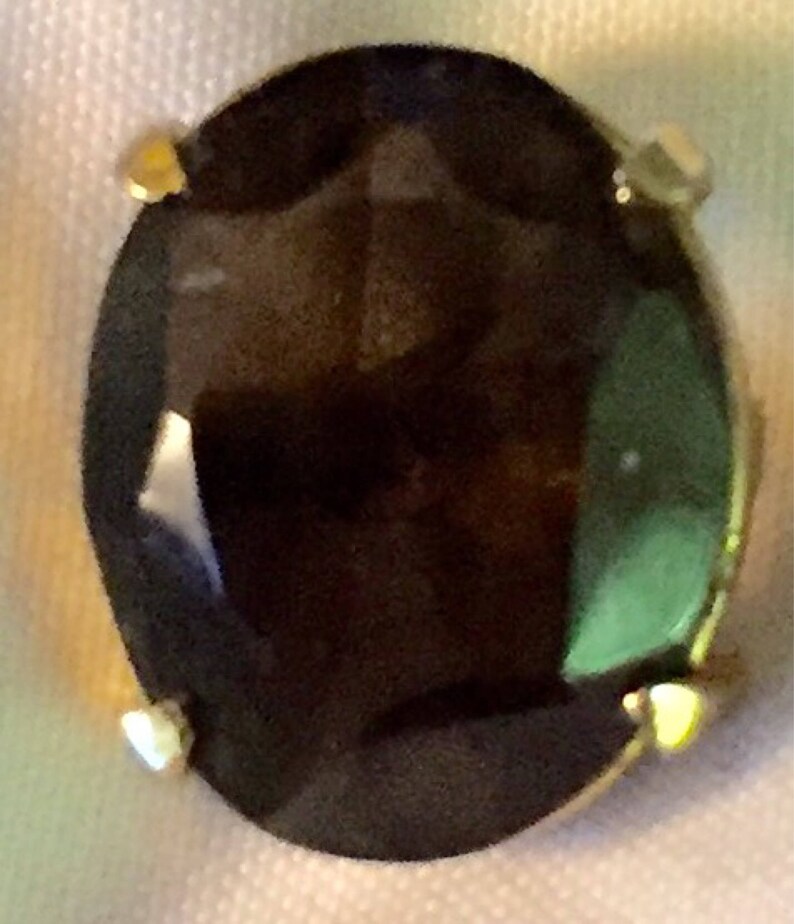 Solid Gold Tie Tac TieTac Retro Mid Century MODERNIST Lapel Pin Gold Ascot Pin Gold Lapel Pin SALE 10K Smokey Quartz