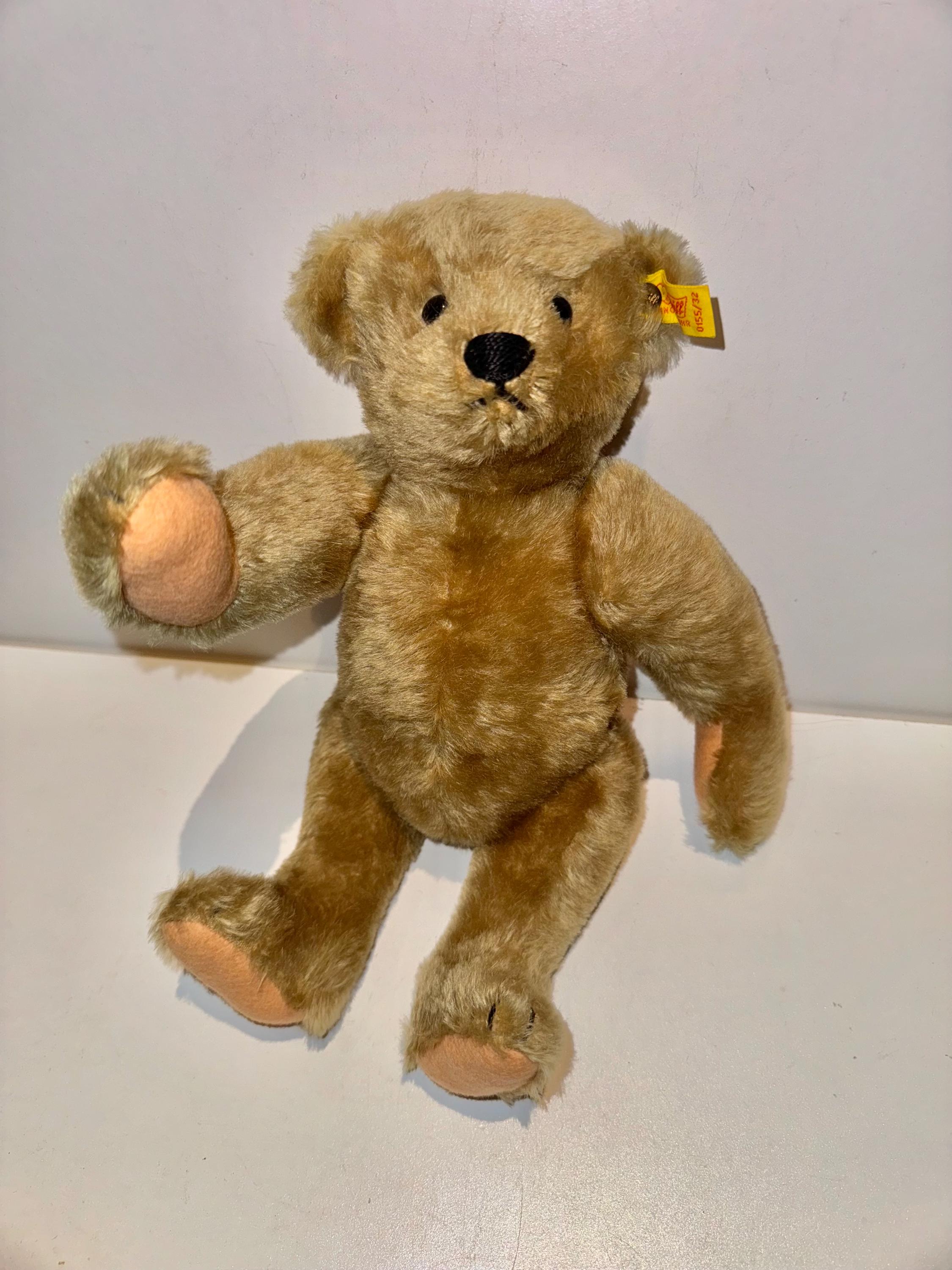 Vintage Steiff Teddy Bear Jointed Poseable Stuffed Animal 0155/32
