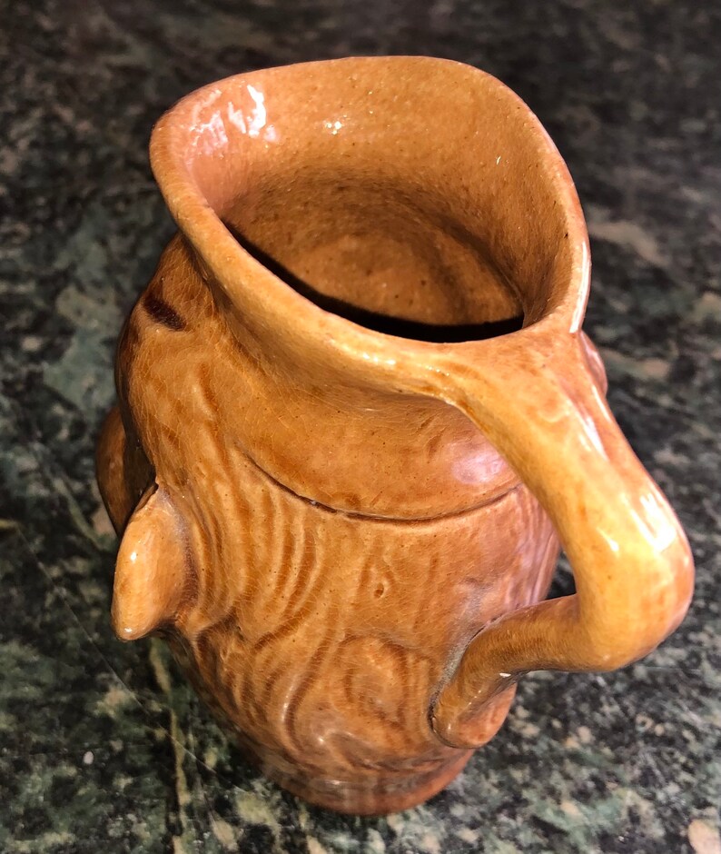 Vintage Miniature Face Jug Art Pottery Face Jug Handmade Etsy