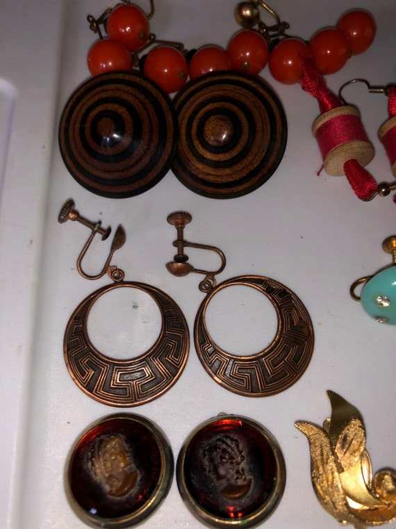 Unsigned Vintage Earring Collection Jewelry Job L… - image 5