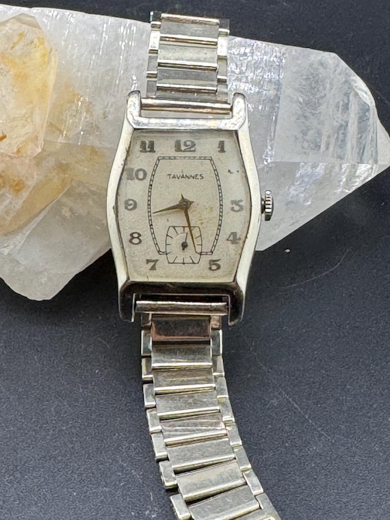 Solid White Gold 18k Tavannes Wristwatch Solid Six Sided Gold