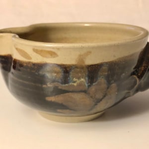 Fabulous Vintage Art Pottery Hand Thrown Cream Pitcher Miniature Pitcher Creamer Brown Toned Crystalline Glaze Artist Signed Ursula Vann