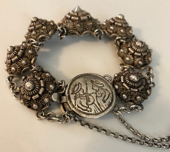 Rare 1800s Antique Dutch Button Bracelet Zeeuwse … - image 1