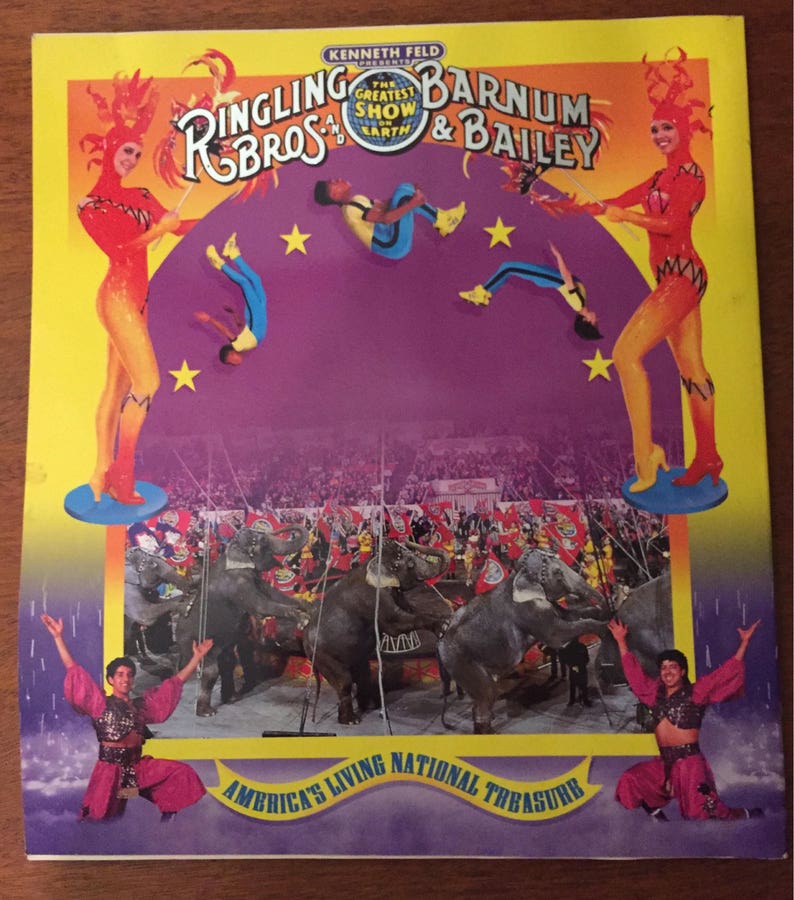 1995 125th Anniversary Ringling Bro Barnum /& Bailey Circus Program Brochure SALE