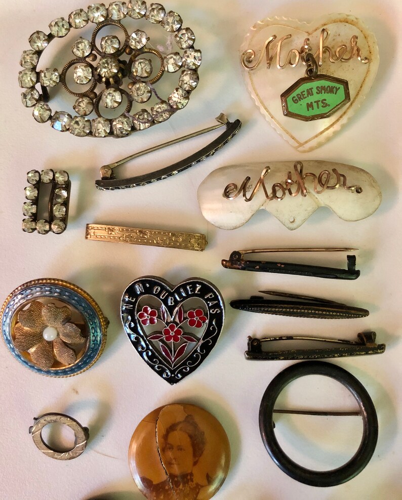 Jewelry JOB LOT Victorian Scatter Pins Edwardian Bar Pins Misc Etsy