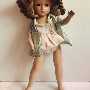 Vtg 1940s Madame Alexander 14&quot; Blonde Doll &quot;Margaret&quot; Face Hard Plastic Jointed Sleep Eyes Eyelashes Closed Mouth Original Hair Set As Found