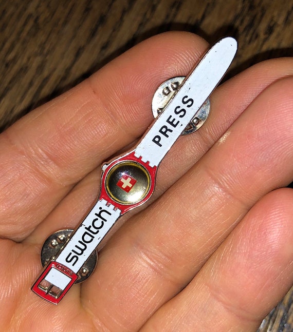Prendedor de reloj Swatch olimpico de los Juegos Olimpicos de Atlanta de 1996 Prendedor de solapa de reloj Swatch en miniatura con figura en oferta Etsy Espana