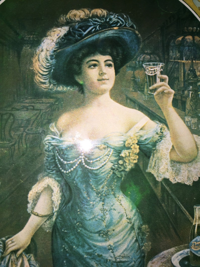 Vintage Pepsi Cola Niagra Buffalo Tip Tray Victorian Gibson image 2