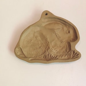 Vintage 1983 braune Tasche Cookie Art Shortbreadform Osterhase Kaninchenform Kinderstrumpf Weihnachtsverzierung Ostereisuche Partydekor