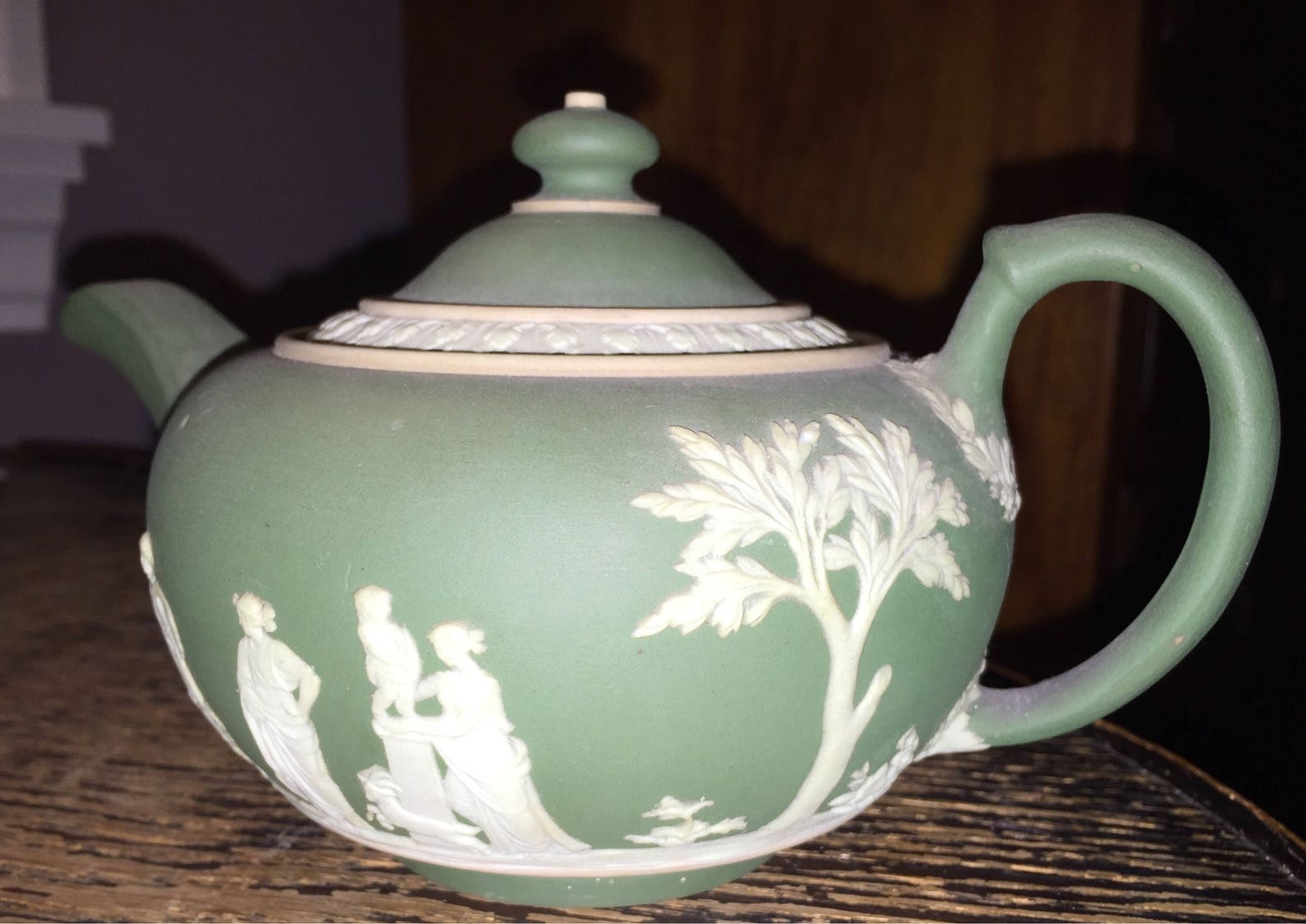 Antique Wedgwood Teapot Green Wedgwood Tea Pitcher 19th Etsy Polska