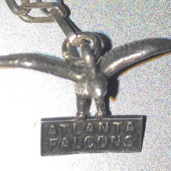 Vintage Sterling Silver Atlanta Falcons Football Charm Atlanta Fulton County Stadium Tailgate Party Georgia Souvenir for Charm Bracelet