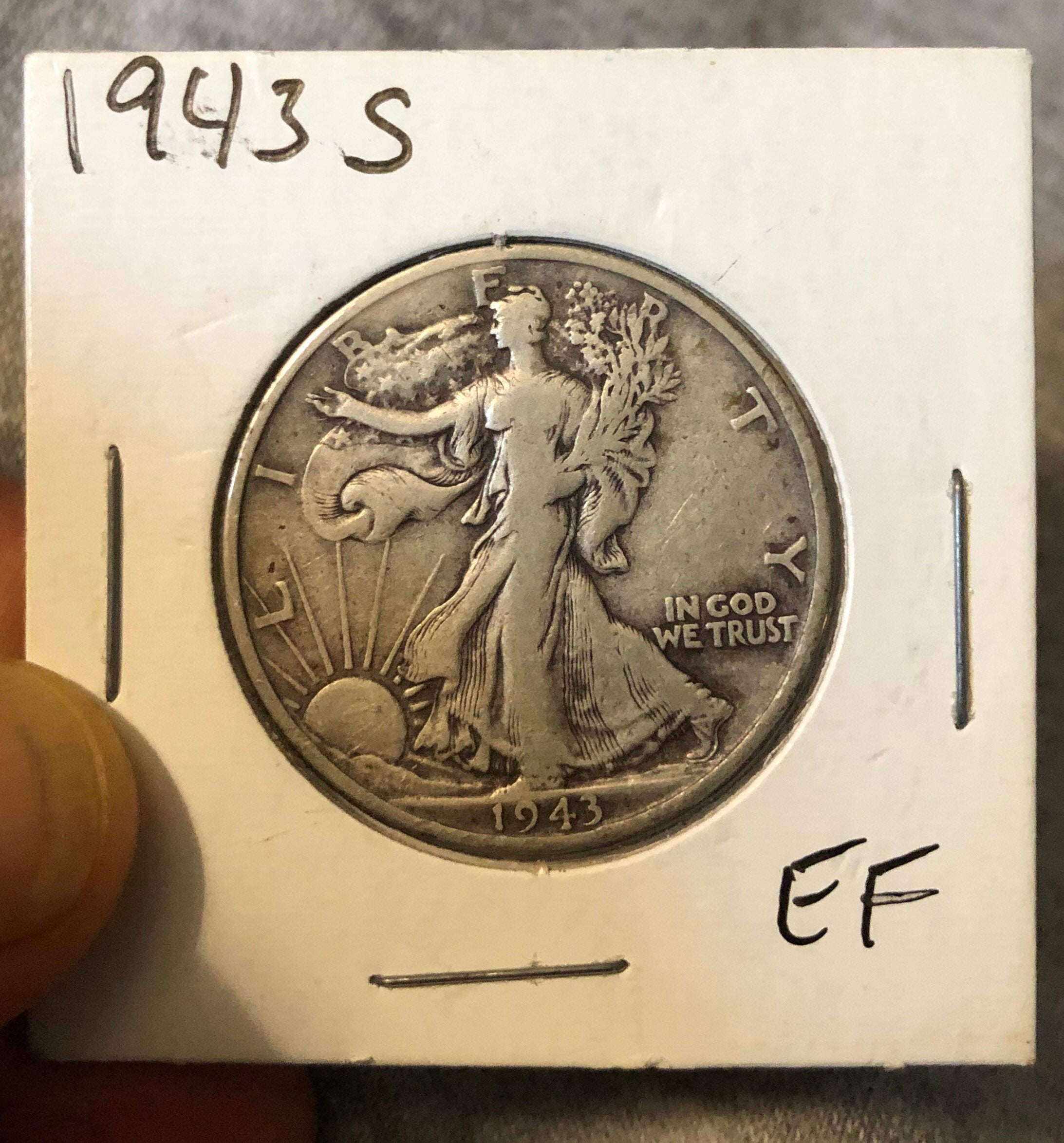 1942年Sウォーキングリバティハーフドルと1943年Sウォーキングリバティ 