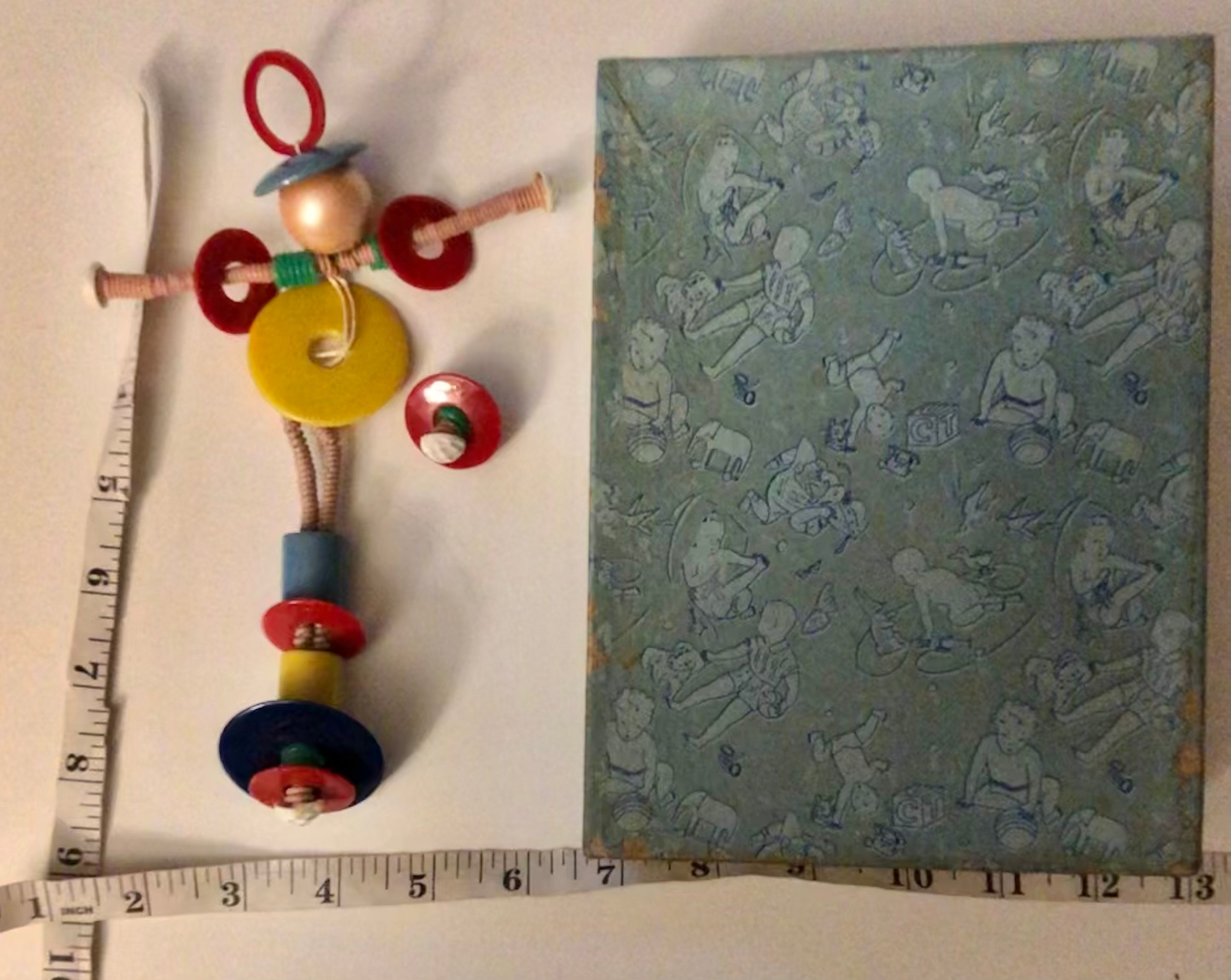 Ancien Hochet En Celluloïd - Objet Vintage De Fond De Bureau D'étude, Occasion