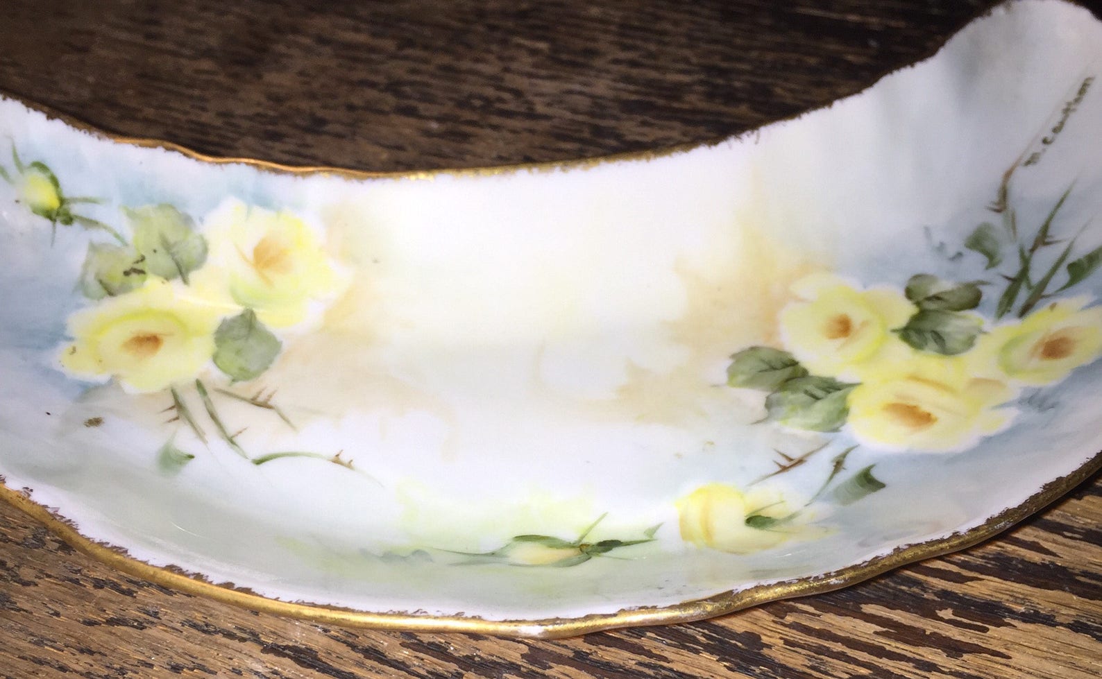 Antique Fish Bone Plate Victorian Fish Bone Dish Hand Painted Etsy