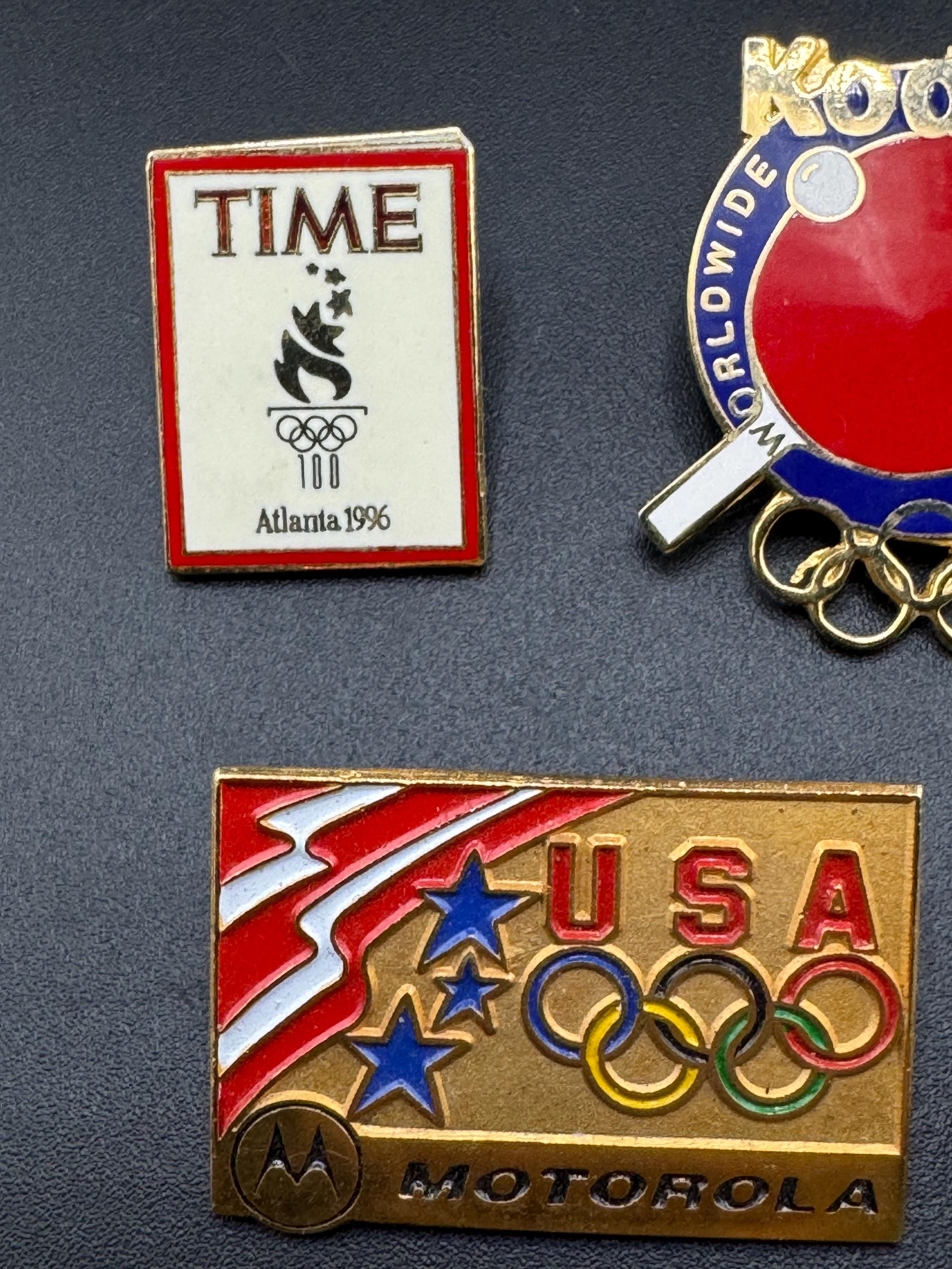 6 1996 Atlanta Olympic Trading Pins Time Magazine Kodak Ping Pong