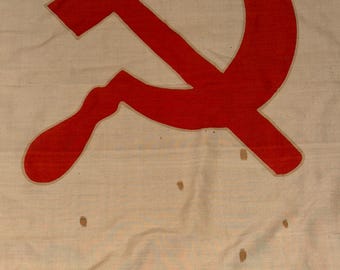 1990年ソ連海軍旗、冷戦時代の海軍艦艇記章、軍艦からの巨大な現状渡し