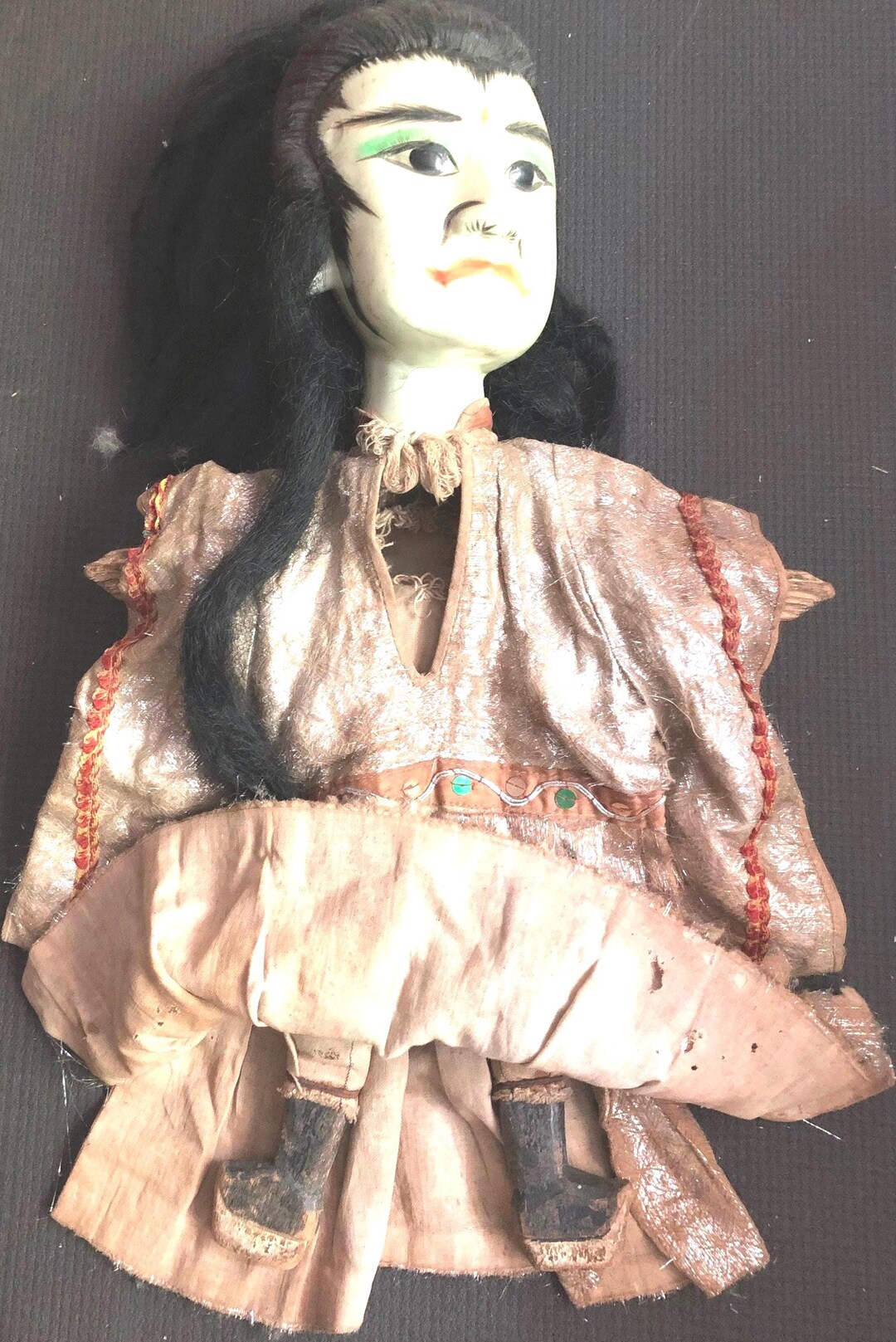 Antique Chinese Puppet Handmade VERY Old Wooden Hand Painted Mask ...