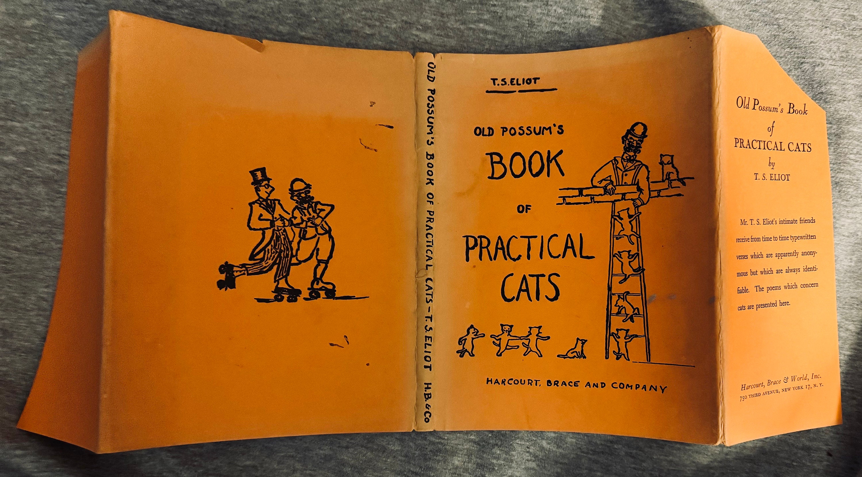 1939年発行のTSエリオット著『オールド・ポッサムの猫の実用書』の1961