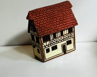 Vintage Miniature German Cottage Village House Rothenburg ob der Tauber Topferei Seifert Konigsau Keramik Redware