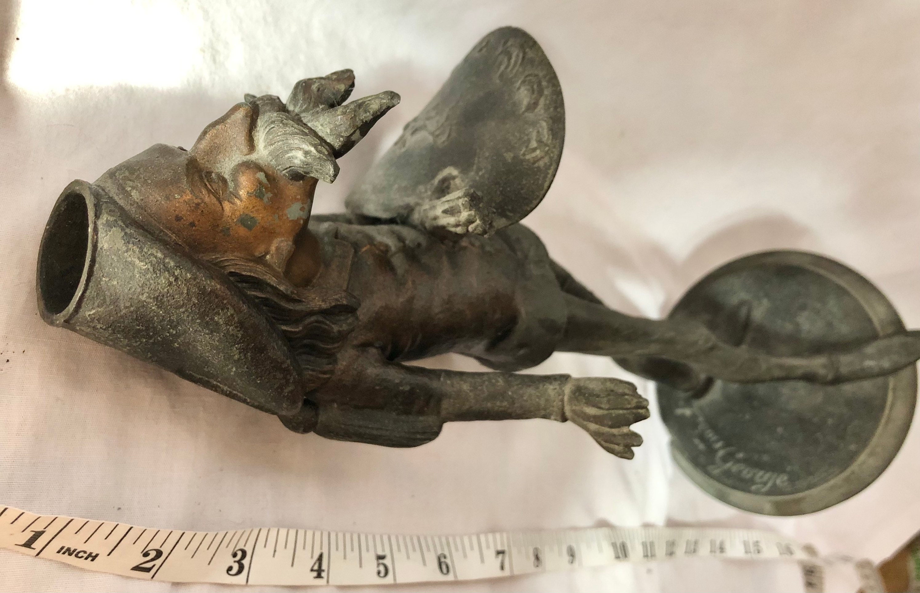 Antique French Figural Candlestick Francois George Ca 1800s