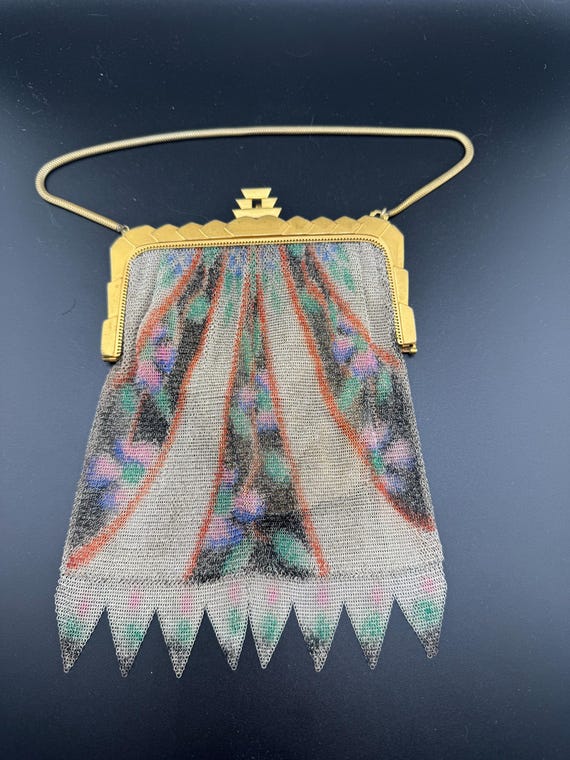 Antique Art Deco Mesh Bag Whiting & Davis Purse A… - image 1