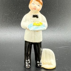 Vtg Mid Century Lefton Ringbearer Boy Wedding Cake Topper Figurine Made in Japan 6216E Marriage Nuptials