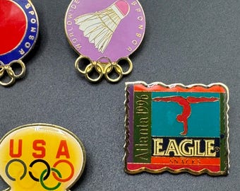 6 1996 Atlanta Olympic Trading Pins Time Magazine Kodak Ping Pong