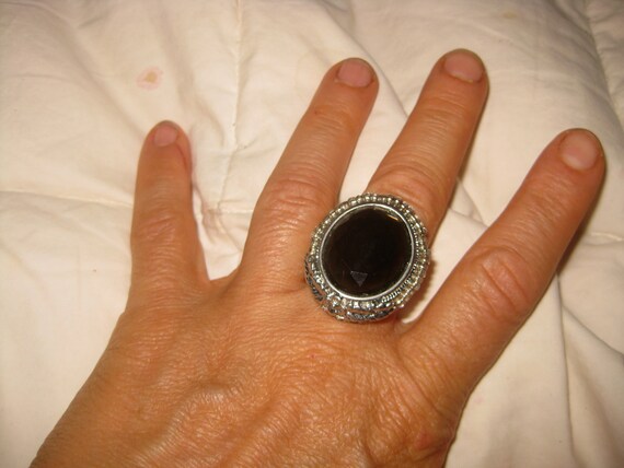 Quartz Statement Ring Retro Quartz Ring Brilliant… - image 10