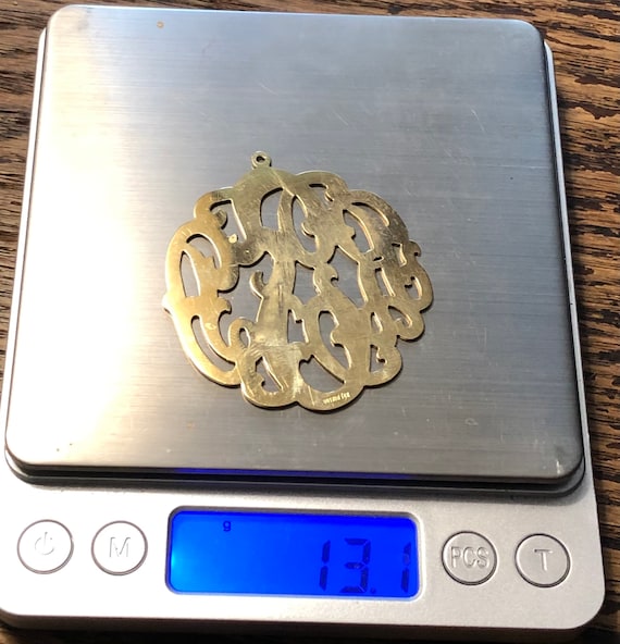 Ornate Vintage Solid 14K Gold Botkin Monogram Pen… - image 10