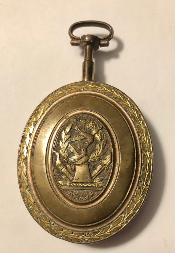 Antique Brass French Locket Reliquary ca 1780s-180
