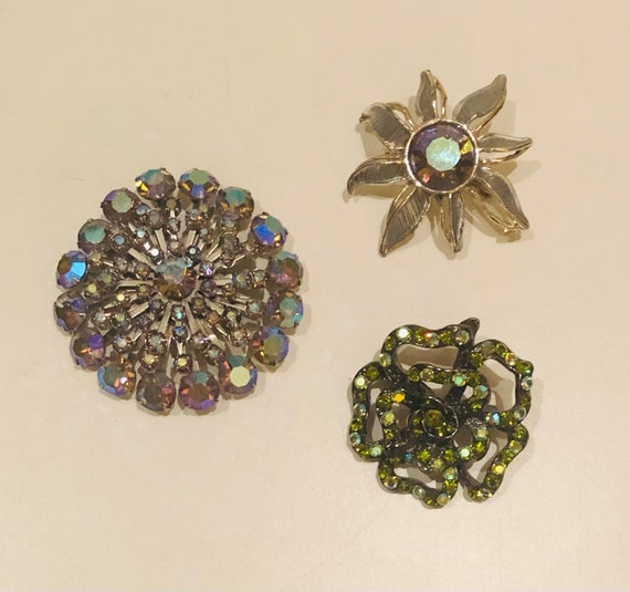 Instant Vintage Rhinestone Brooch Scatter Pins Do… - image 2