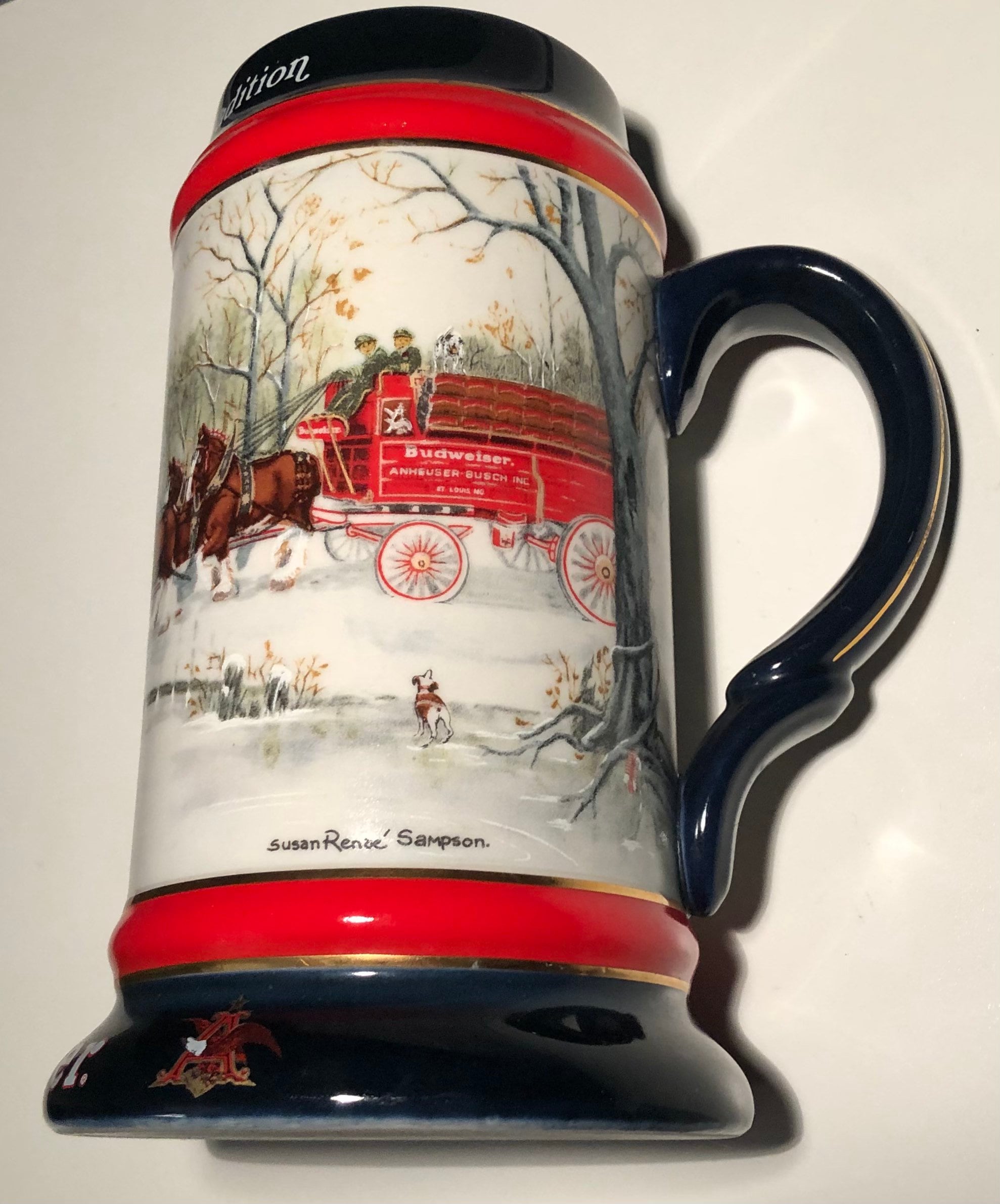 Barware Kitchen & Dining Budweiser Beer Stein 1990 Collector's Series