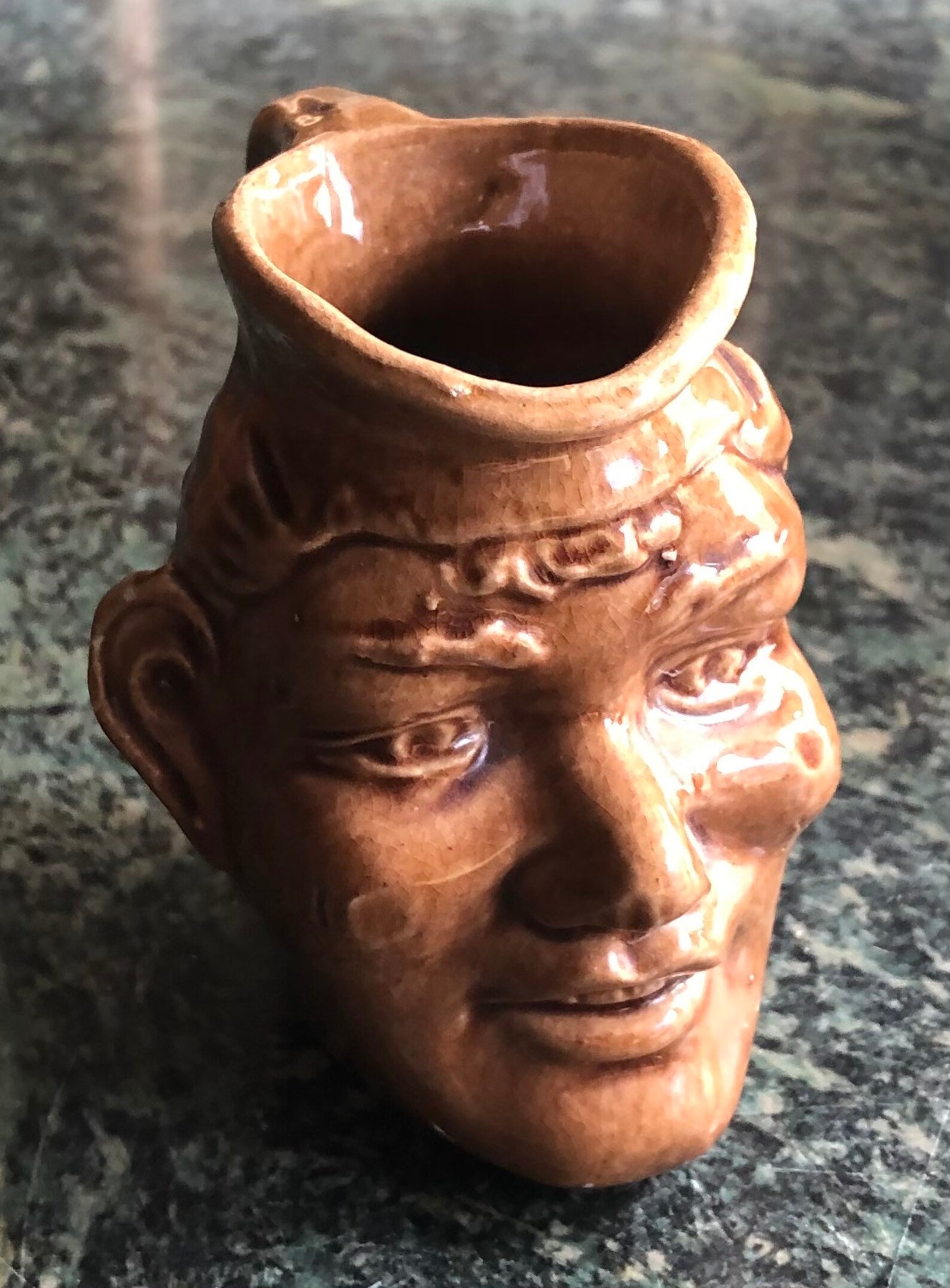 Vintage Miniature Face Jug Art Pottery Face Jug Handmade Etsy Australia
