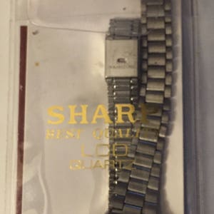 Vintage Mid Century Stainless Sharp Wrist Watch Women's LCD Quartz Digital 1970s-80s Brand New Deadstock NOS SALE image 6