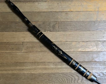 Antique Ornamental Sword in Original Wooden Sheath Asian Indonesian Scabbard ca 1880s Military Wall Art