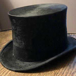 Antique Beaver Top Hat by W J Scotty 