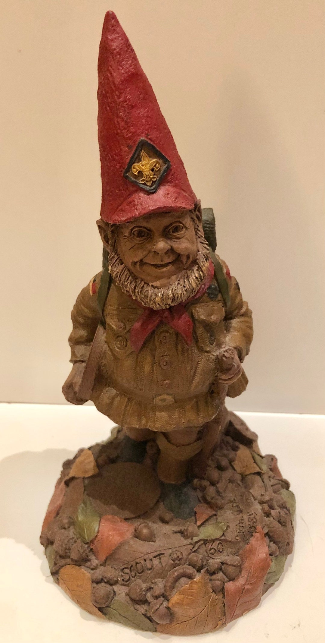 Vtg 1988 Tom Clark Gnome Sculpture Hiker Scout #2026 Cairn