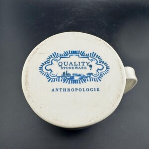 Mug Anthropologie d'occasion, lettre L flottante, monogramme L, initiales bleues et graphismes paysage eBay, glaçure mouchetée, tasse à café en grès de qualité image 10