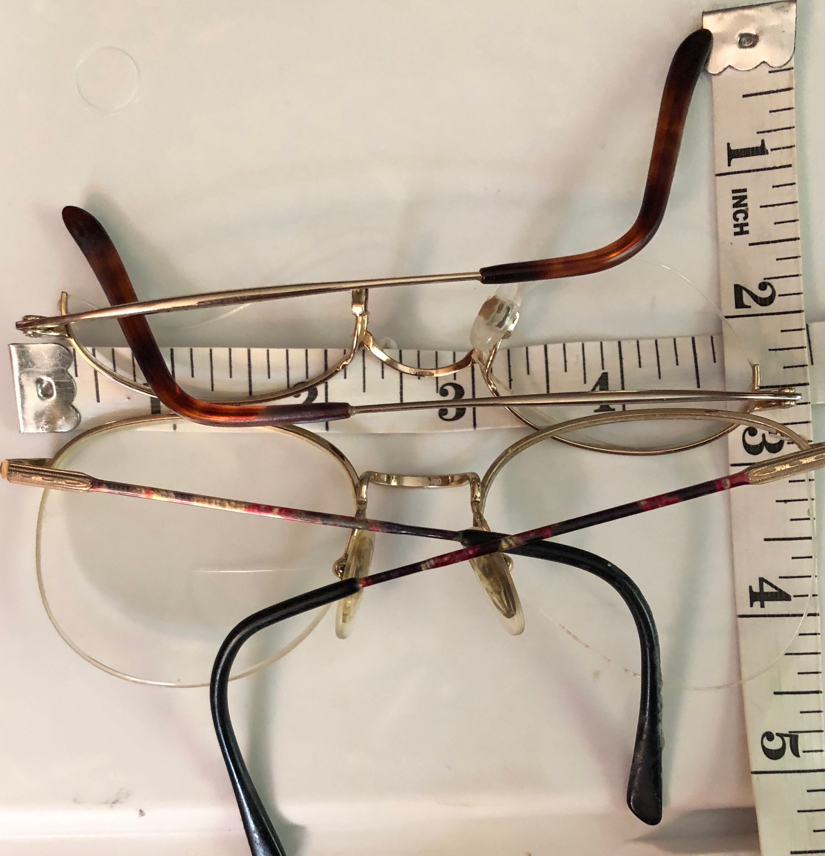 Vintage Eyeglass Parts Three Pairs Half Rimless Frames for Etsy UK