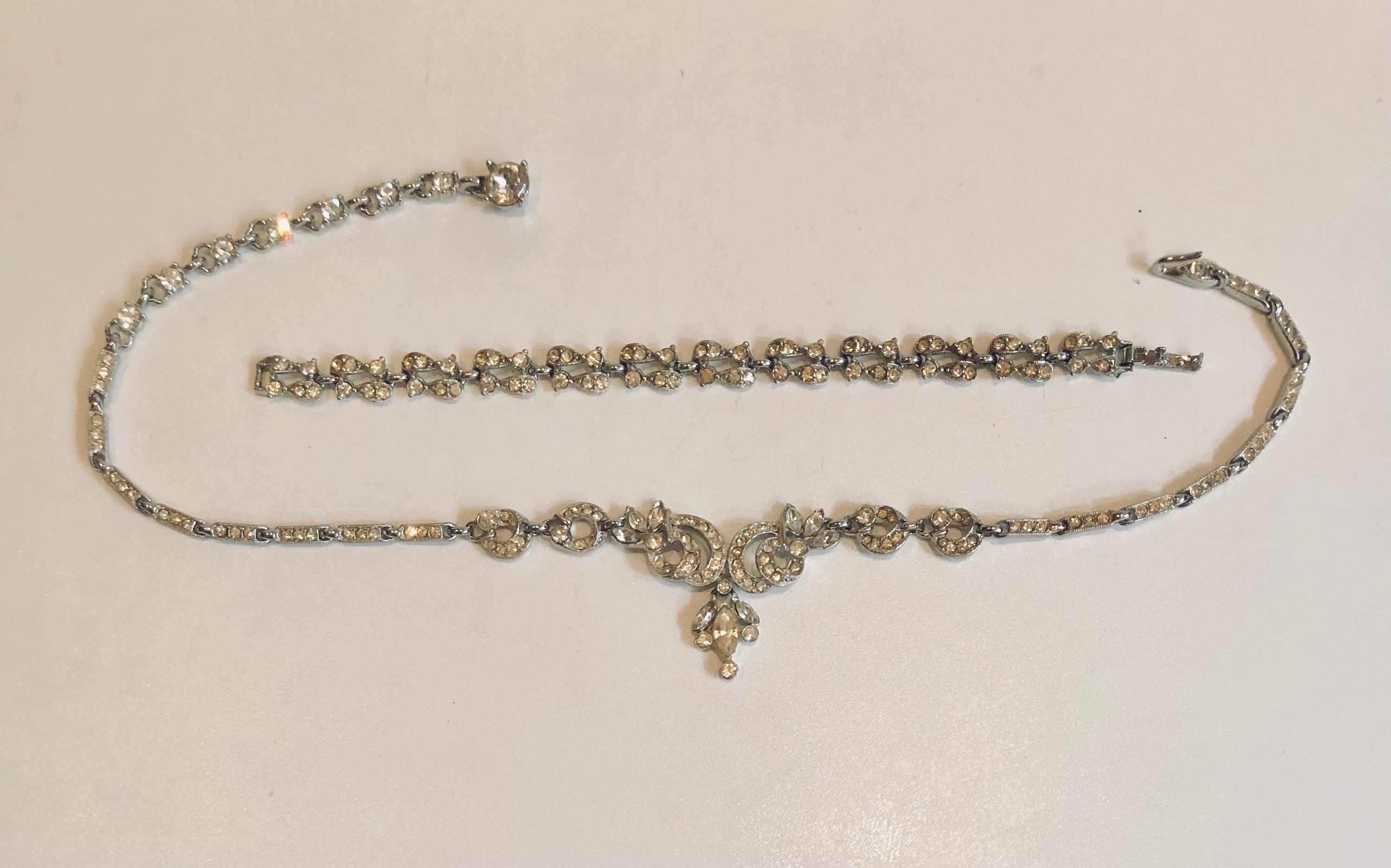 CF.Burkheimer Vintage 12'7\" #678 美品 Vintage C.1960's Mid-Century Footed Crystal Faceted & Chrome