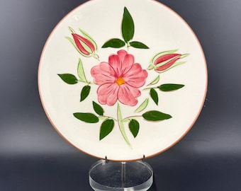 Vintage Stangl Wild Rose Plate 6.5” Dish Pink Flower Pattern