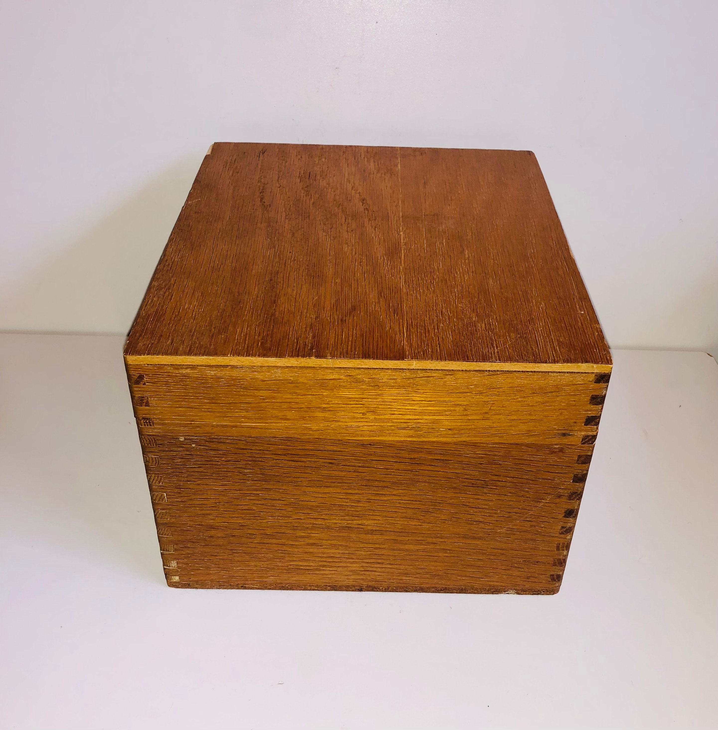 HAN 1005 Wooden Index Card Box for Maximum 1500 Cards A5 Landscape Format  255 x 190 x 380 mm