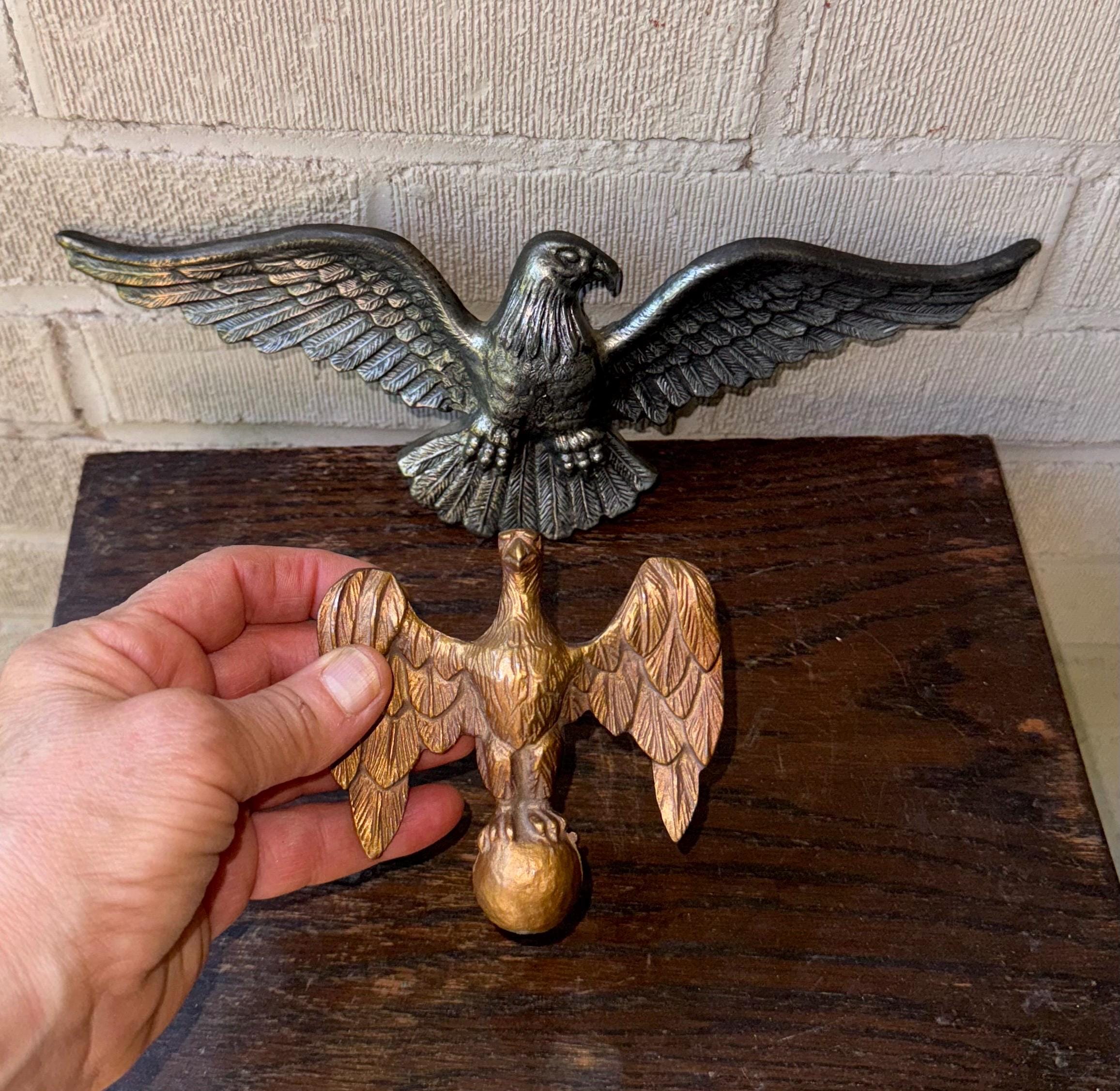 ヴィンテージメタルアメリカンイーグル壁掛け＆フィニアル装飾愛国的な