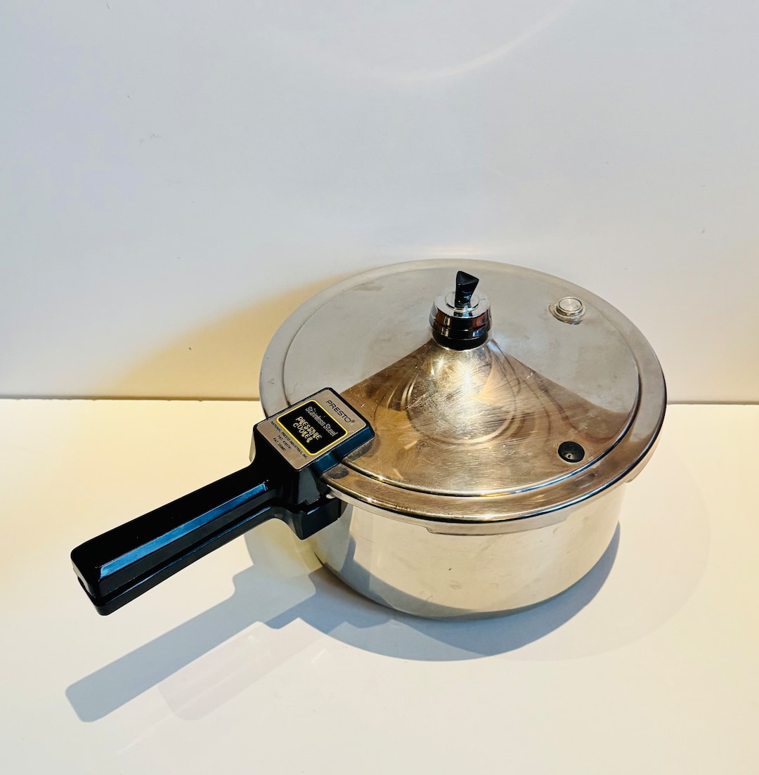 Vintage Presto Pressure Cooker Stainless Steel With Jiggler and Insert