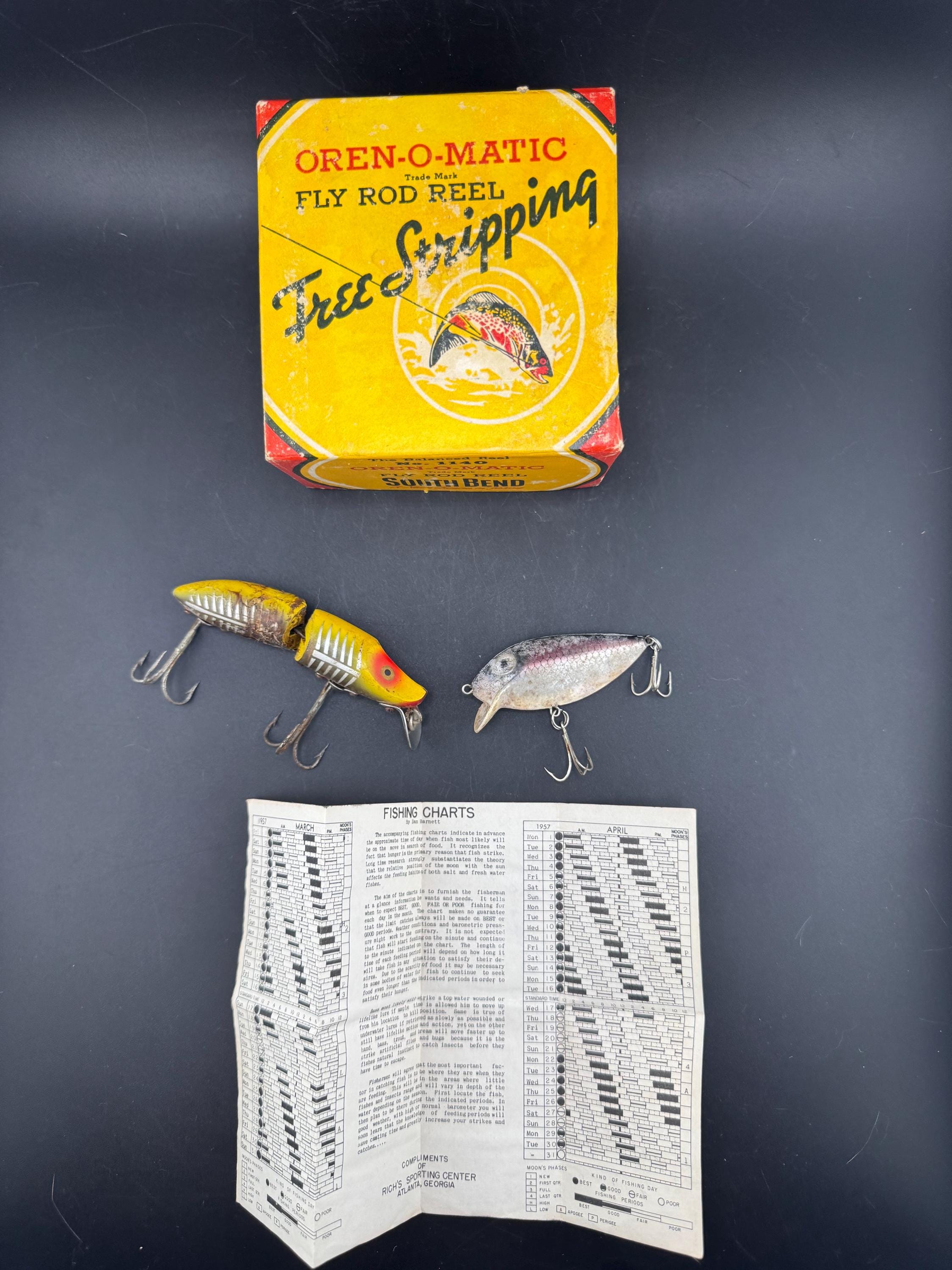 Vintage Fishing Lures Heddon River Runt Spook Floater & Storm