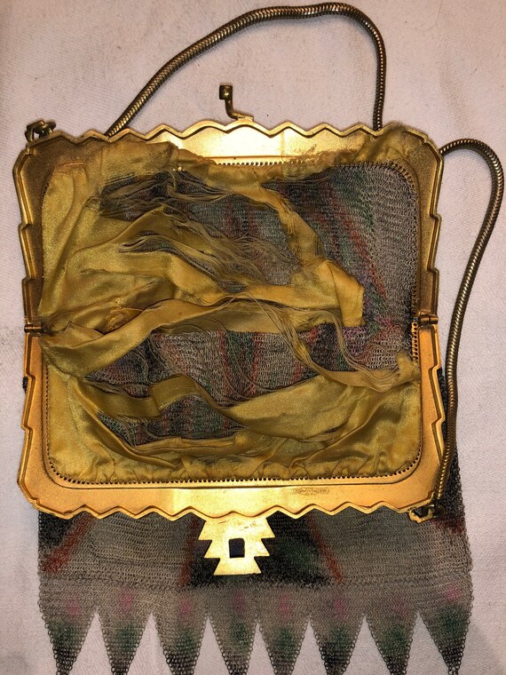 Antique Art Deco Mesh Bag Whiting & Davis Purse A… - image 9