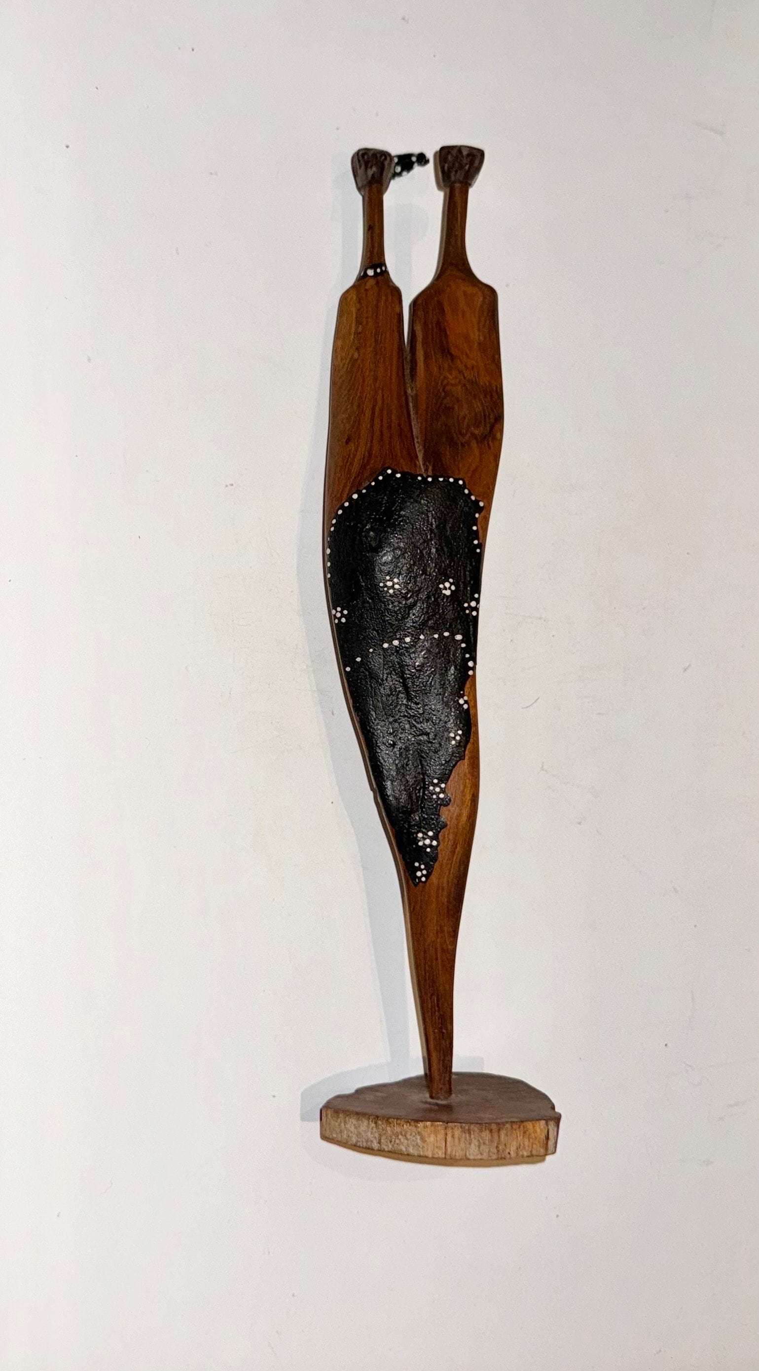 ヴィンテージ マコンデ アフリカン カップル 彫刻 サンダルウッド